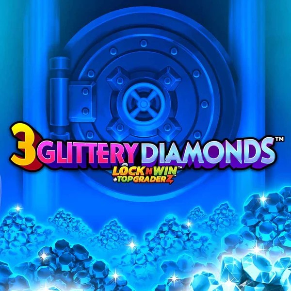 3 Glittery Diamonds by PearFiction Studios, showcased at hugocasino.net.pl – game logo