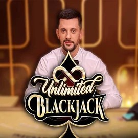 Official Live Casino logo: Unlimited Blackjack by Ezugi at Hugo Casino